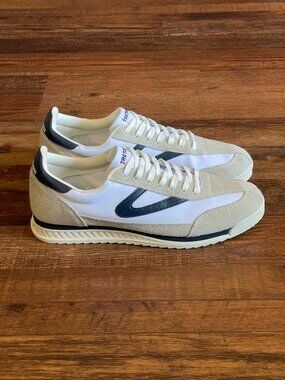 Tretorn Rawlins 2.0 Women’s Sneakers Size 9 White Navy Suede Lightweight Comfort